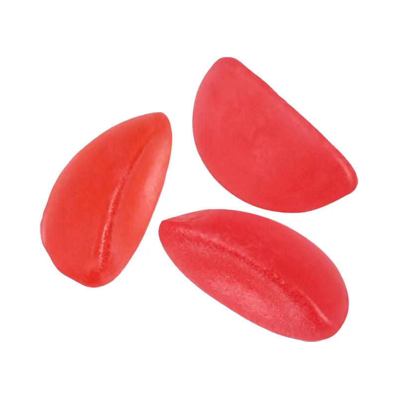 Red boat-shaped chewy jelly candy by Aroma.