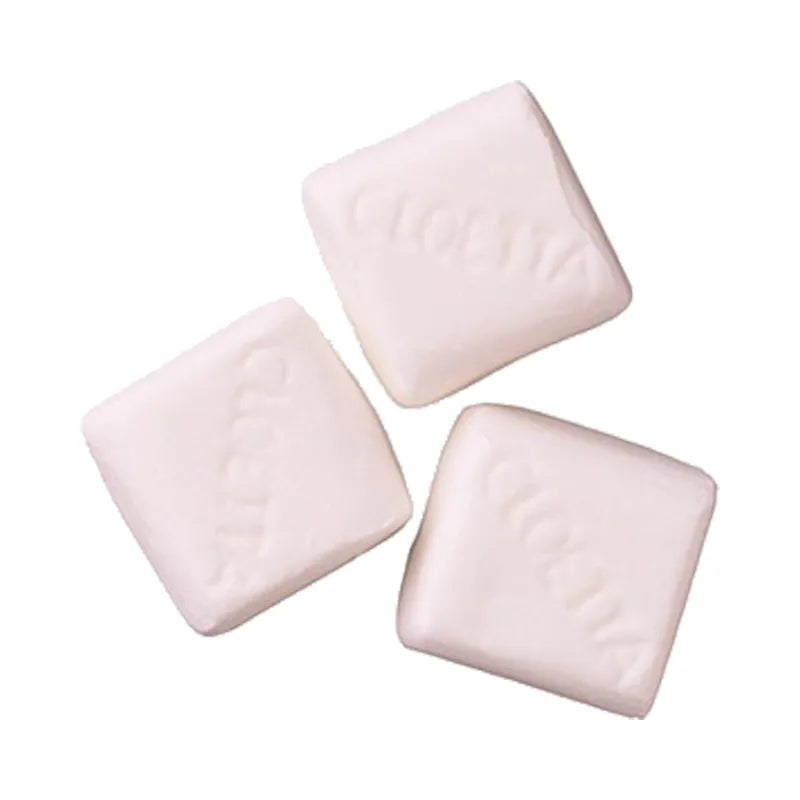 White cube-shaped foam candy by Cloetta.