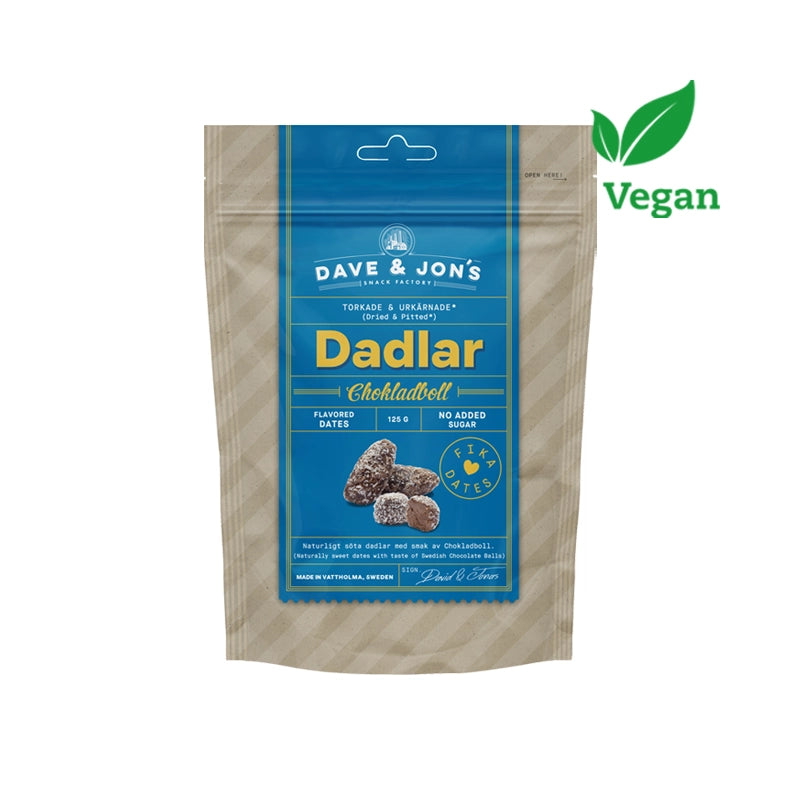 Dave & Jons Dates - Chocolate Ball 125g