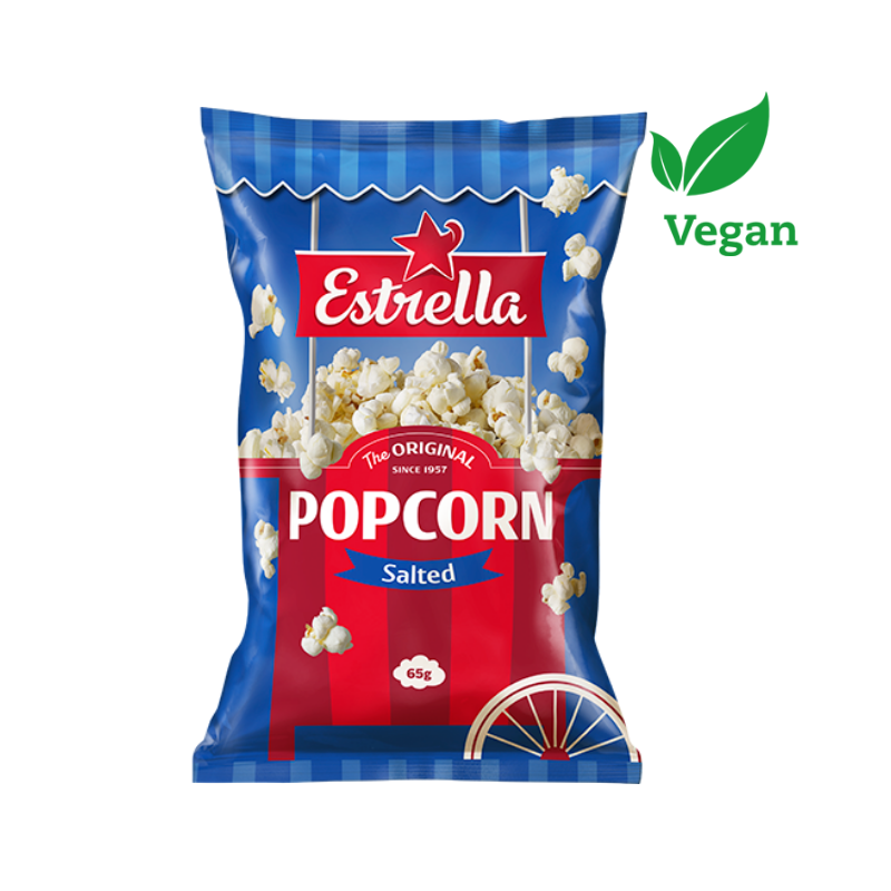 Blue bag of ready to eat popcorn