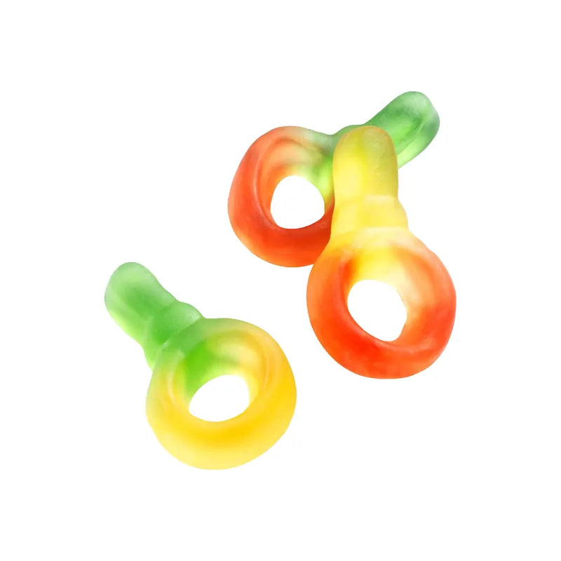Colorfully soother-shaped jelly candy by Haribo.