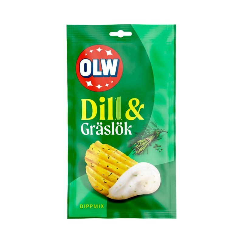 Green bag of OLW Dippmix Dill & Gräslök.