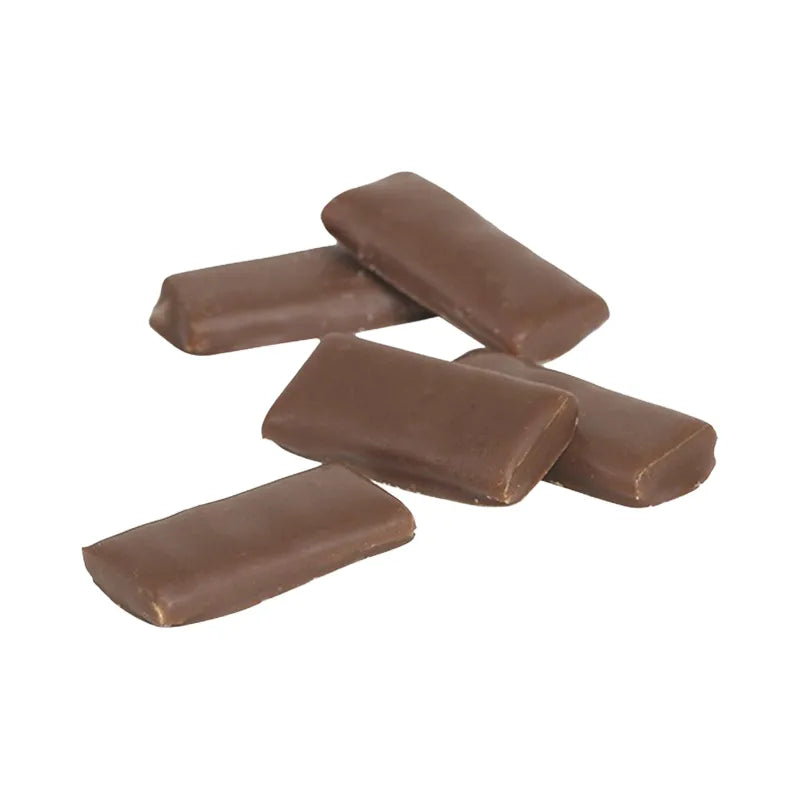 Small milk chocolate rectangles by Aroma.