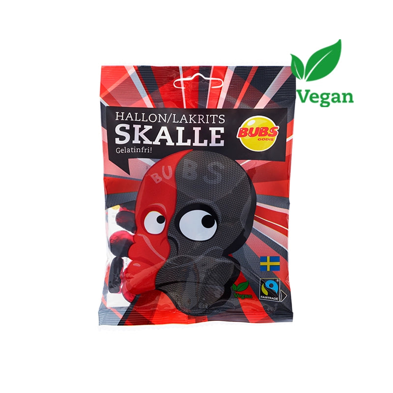 Bubs Calavera Frambuesa y Regaliz 90g