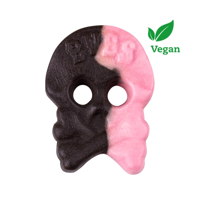 Bubs Raspberry Licorice Foam Skull - 50 grams