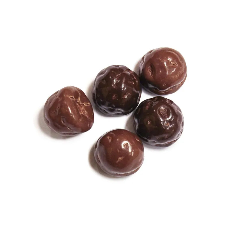 Chewy foam tops coated with light and dark chocolate by Cloetta