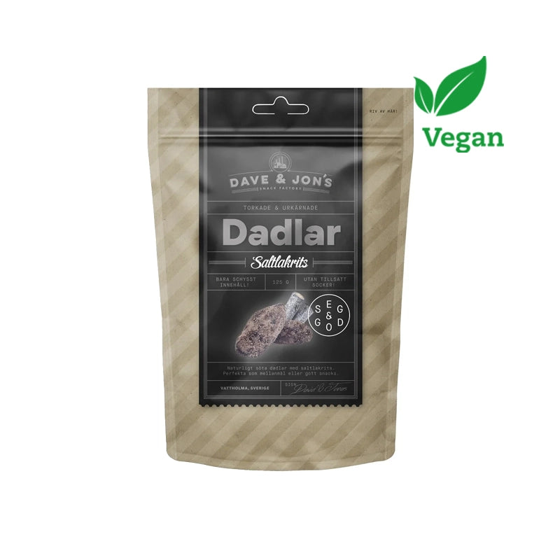 Dave & Jons Dates - Salty Liquorice 125g