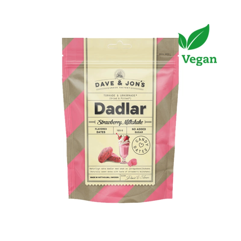 Dave & Jons Dates - Strawberry Milkshake 125g
