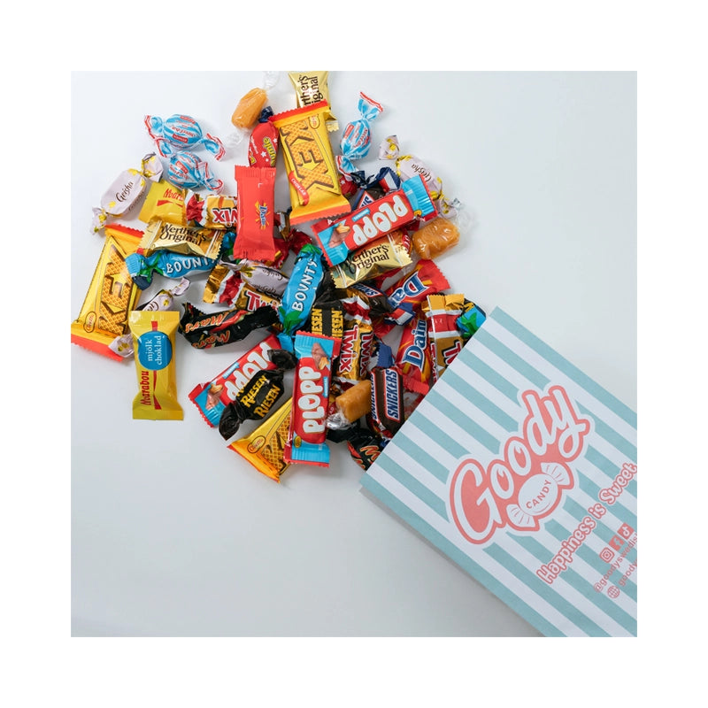 Assorted wrapped candy and chocolate by Goody Candy