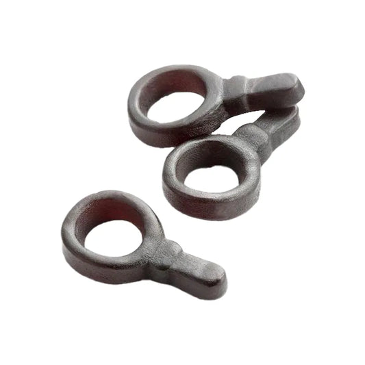 Black salt licorice soother-shaped jelly candy by Haribo.