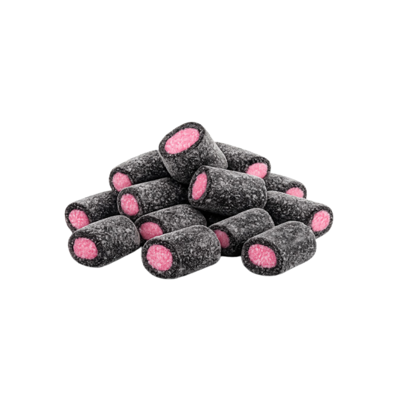 Black and pink candy tubes