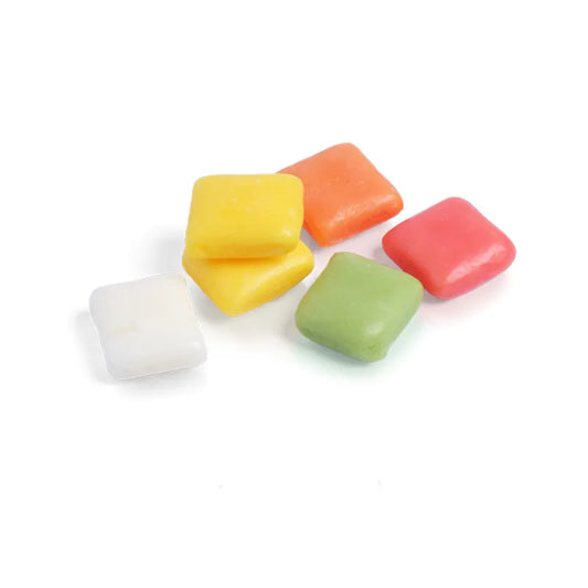 Small colorful chewy toffee candies.