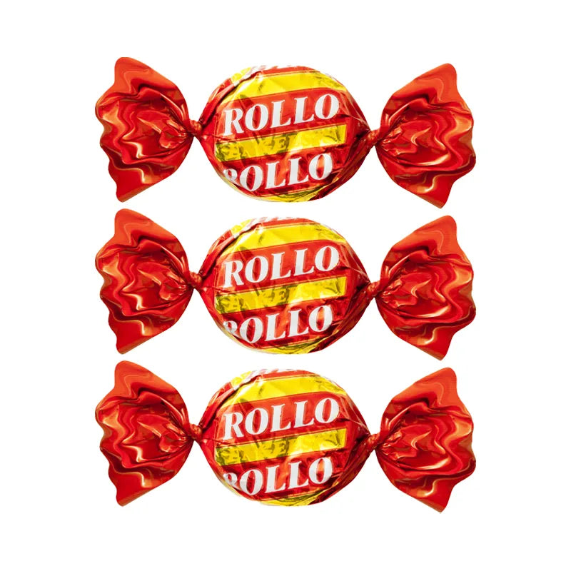 Red and gold wrapped toffee candy by Malaco.