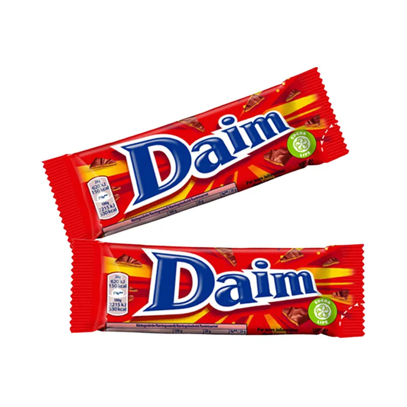 Mini Daim chocolate wrapped in red paper by Marabou.