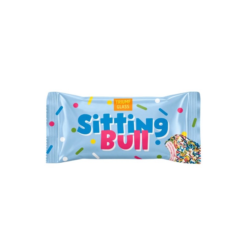 White chocolate candy wrapped in blue paper