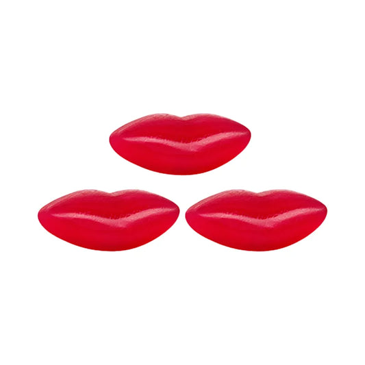 Red jelly candy shaped as lips.