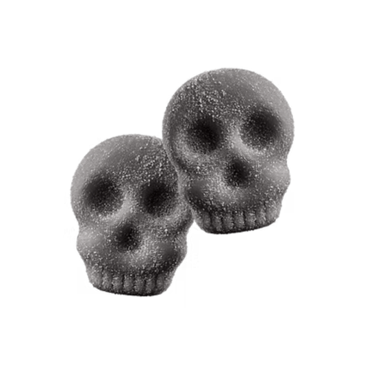 Salty Licorice Foam Skulls - 50 gram