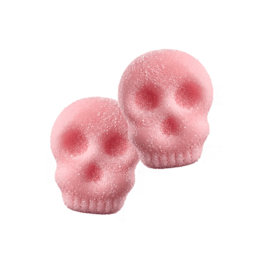 Sour Strawberry Foam Skulls - 50 gram