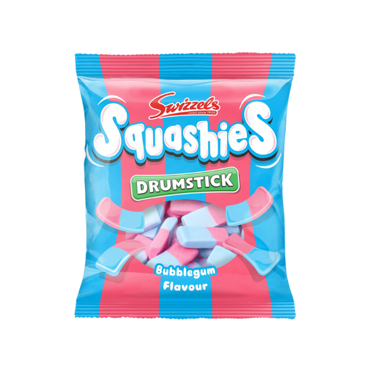 Red and blue bag with foam candies